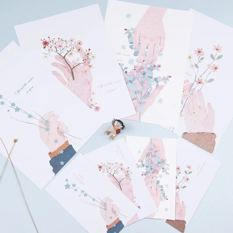 Creative Kawaii stationery envelope package, diy Plant in hand 3 envelope-6 Letter paper, school gifts and stationery
Creative Kawaii stationery envelope package, diy Plant in hand 3 envelope-6 Letter paper, school gifts and stationery