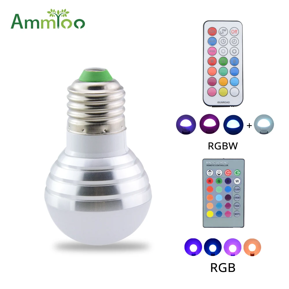 AmmToo E27 E14 RGB led Stage Light Bulb 110V 120V 220V RGBW Lampada Led Colorful Magic Ball Lamp For Home Party DJ Decorations
AmmToo E27 E14 RGB led Stage Light Bulb 110V 120V 220V RGBW Lampada Led Colorful Magic Ball Lamp For Home Party DJ Decorations