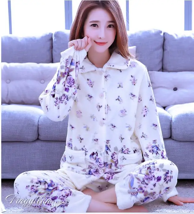 Women Sleepwear Pyjama Suit Thick Warm Cute Sleepingwear Girls Coral Fleece Pajamas for Women Flannel Homewear D-2100
Women Sleepwear Pyjama Suit Thick Warm Cute Sleepingwear Girls Coral Fleece Pajamas for Women Flannel Homewear D-2100