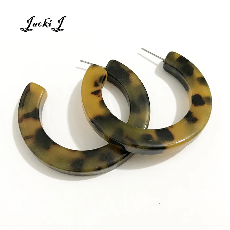 50MM Tortoiseshell Acrylic Hoop Earring 8mm Thick Round Circle Leopard Resin Earrings for Women Brinco Fashion Jewelry Wholesale
50MM Tortoiseshell Acrylic Hoop Earring 8mm Thick Round Circle Leopard Resin Earrings for Women Brinco Fashion Jewelry Wholesale