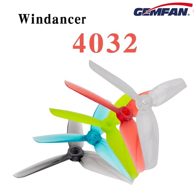 

10 pairs Gemfan 4032 4inch Tri-blade/3 Blade CW CCW Propeller Compatible 1406 2205 Brushless Motor For FPV Drone Spare Part