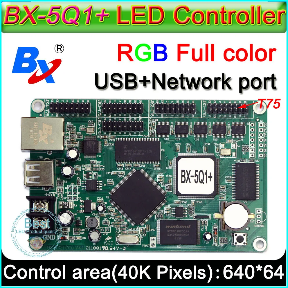 BX-5Q1+(6Q1) Full color P3 P4 P5 P6 P10 LED sign control card, change english language asynchronous lintel controller
BX-5Q1+(6Q1) Full color P3 P4 P5 P6 P10 LED sign control card, change english language asynchronous lintel controller