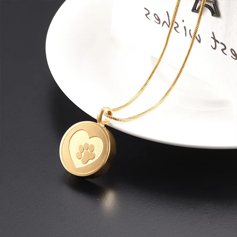 K9883 Pet Paw Print Cremation Jewelry for Ashes Pendant Urns Dog Cat Stainless Steel Memorial Keepsake Necklace-Custom Engraved
K9883 Pet Paw Print Cremation Jewelry for Ashes Pendant Urns Dog Cat Stainless Steel Memorial Keepsake Necklace-Custom Engraved