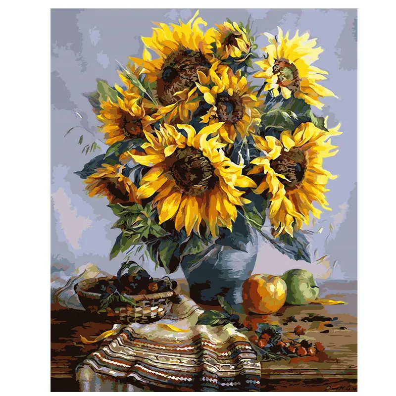 AZQSD SunFlower Frameless Picture On Wall Acrylic Oil Painting By Numbers Abstract Drawing By Numbers Unique Gift 40x50cm
AZQSD SunFlower Frameless Picture On Wall Acrylic Oil Painting By Numbers Abstract Drawing By Numbers Unique Gift 40x50cm