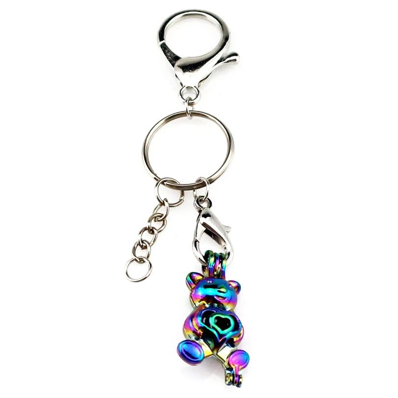 Key Chains Keychain Silver Plated Key Ring Clasp With Bear Beads Cage Locket Y290 Fun Gift
Key Chains Keychain Silver Plated Key Ring Clasp With Bear Beads Cage Locket Y290 Fun Gift
