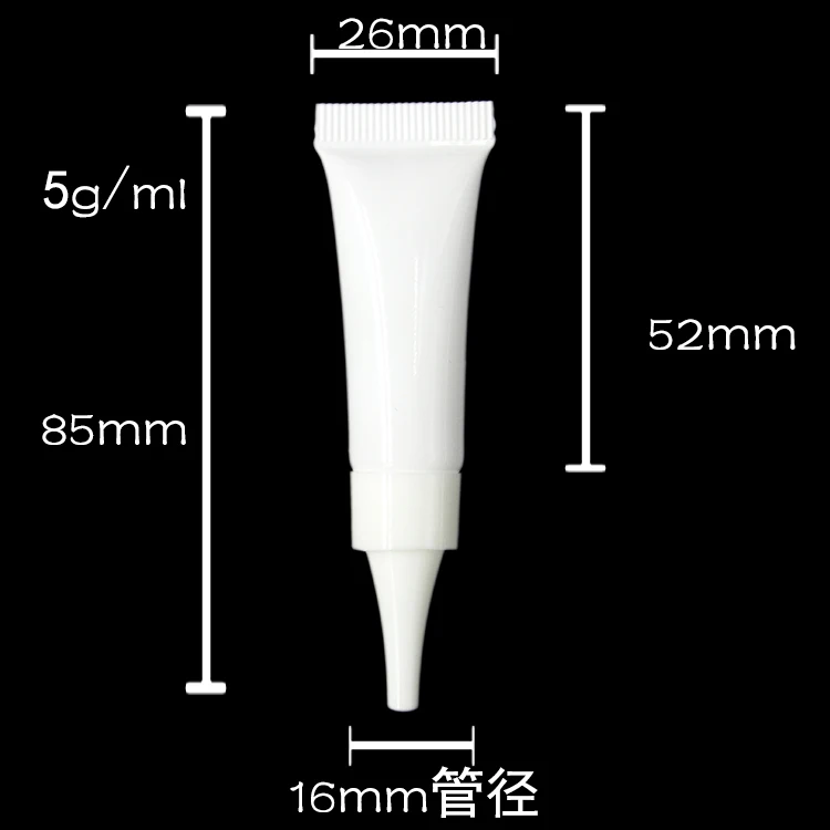 Wholesale-100pcs/lot 5ml empty soft tube, cosmetic empty tube,make up container with needle cap and PP plug,size D16*H85mm
Wholesale-100pcs/lot 5ml empty soft tube, cosmetic empty tube,make up container with needle cap and PP plug,size D16*H85mm