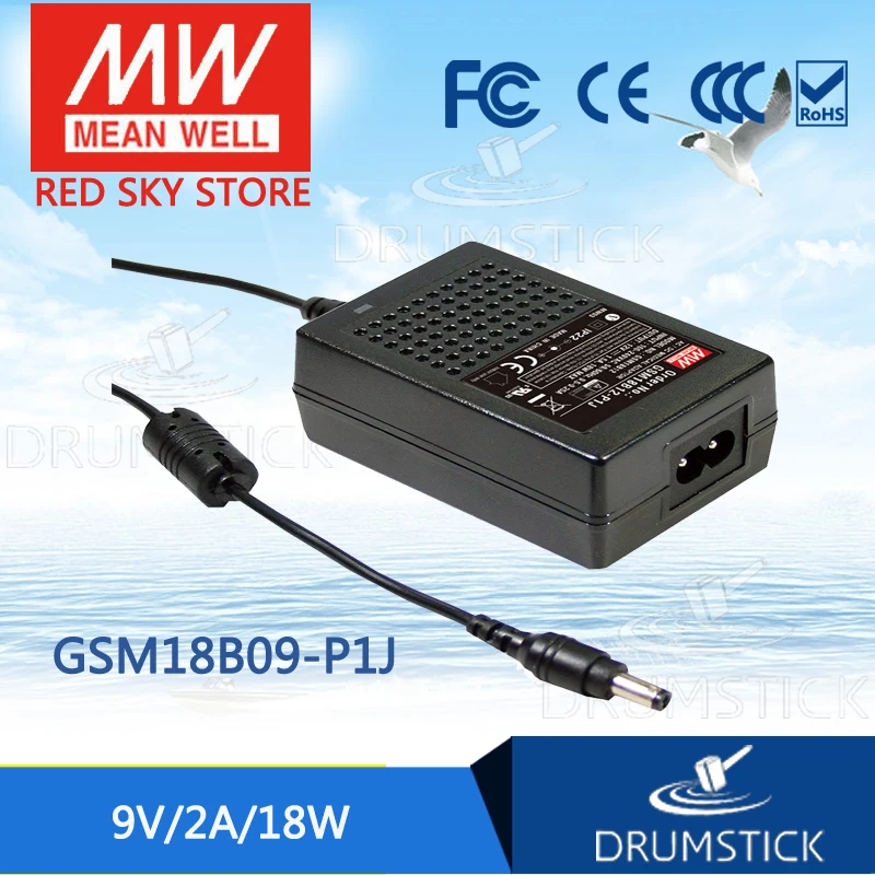 

MEAN WELL GSM18B09-P1J V 2A meanwell GSM18B 9V 18W AC-DC High Reliability Medical Adaptor