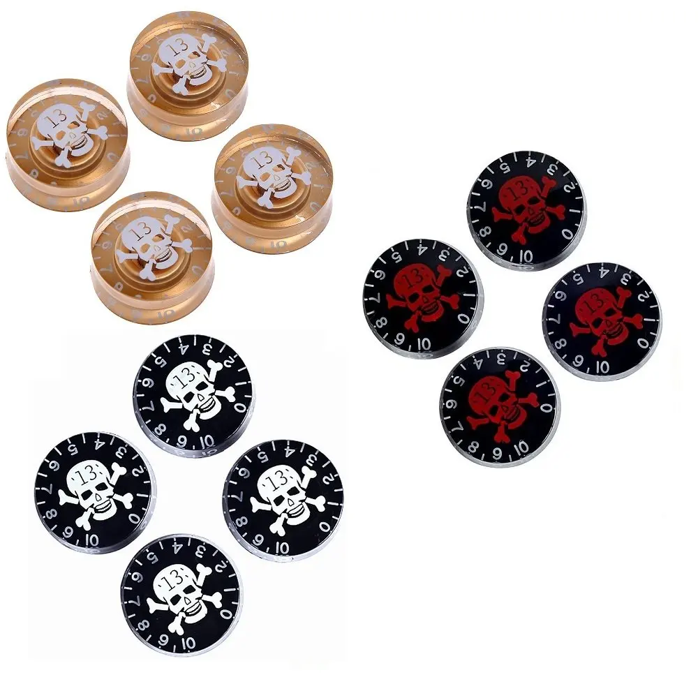 4 pcs Speed Control Knobs with Skull Logo Tone Volume Buttons for LP SG Guitar Replacement
4 pcs Speed Control Knobs with Skull Logo Tone Volume Buttons for LP SG Guitar Replacement