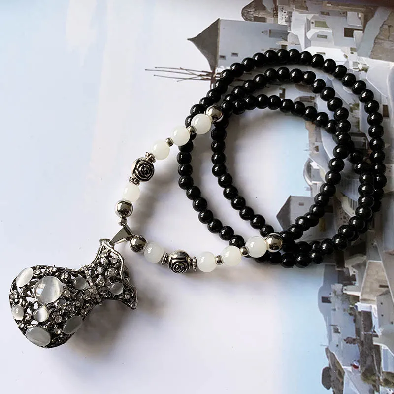 C536 Flower Animal Elephant Peacock Opal Metal Pendant Necklace Black Bead Punk Style Long Necklace 2019 New Fashion 
C536 Flower Animal Elephant Peacock Opal Metal Pendant Necklace Black Bead Punk Style Long Necklace 2019 New Fashion