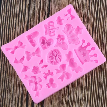 Many Crown Bowknot Shape 3D Fondant Cake Silicone Mold For Polymer Clay Molds Kitchen Chocolate Pastry Candy Making Tools
Many Crown Bowknot Shape 3D Fondant Cake Silicone Mold For Polymer Clay Molds Kitchen Chocolate Pastry Candy Making Tools