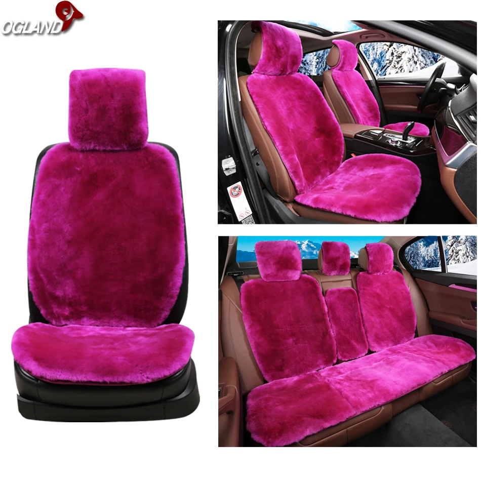 OGLAND Universal Real Wool Fur car seat cover set for adult Leather vehicle cushion accesorios para autos Australian Sheepskin
OGLAND Universal Real Wool Fur car seat cover set for adult Leather vehicle cushion accesorios para autos Australian Sheepskin