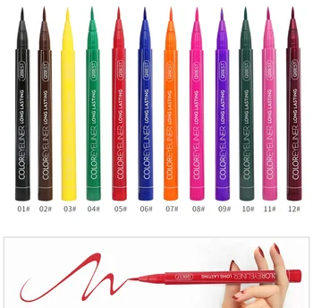 QIBEST 12PCS/SET Liquid Eyeliner Pencil Black Eyes Make up Colorful Long-Lasting Blue Red Pink Brown Green Eye Liner Pen 
QIBEST 12PCS/SET Liquid Eyeliner Pencil Black Eyes Make up Colorful Long-Lasting Blue Red Pink Brown Green Eye Liner Pen