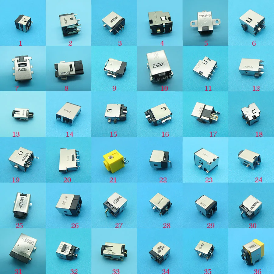 36models 36pcs Laptop Notebook netbook charging port power DC Jack connector for acer asus HP dell Toshiba IBM lenovo and so on
36models 36pcs Laptop Notebook netbook charging port power DC Jack connector for acer asus HP dell Toshiba IBM lenovo and so on
