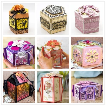 Dimensional Hexagon Gift Box and Floral Panel Metal Cutting Dies for Scrapbooking and Cards Making Paper Craft Dies New 2019
Dimensional Hexagon Gift Box and Floral Panel Metal Cutting Dies for Scrapbooking and Cards Making Paper Craft Dies New 2019