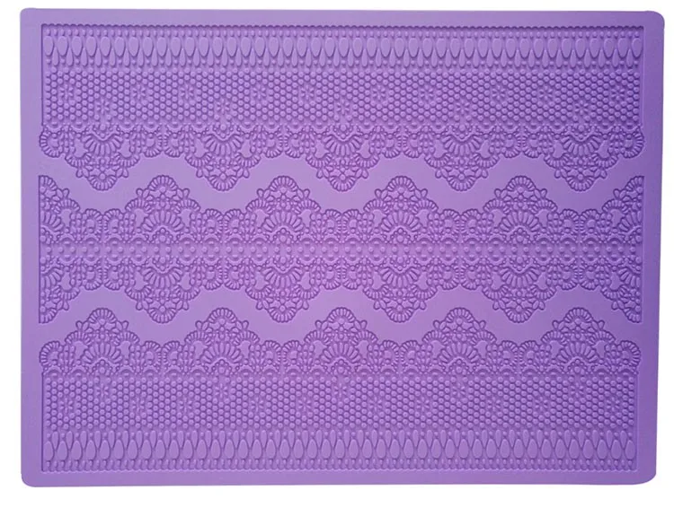 High Quality Silicone Fondant Mat Kitchen Flower Pattern Lace Mold For Cake Decorating
