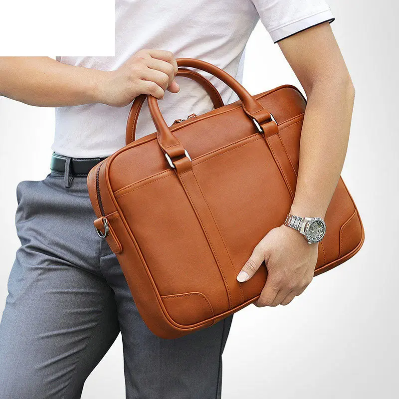 BILLETERA Men's Leather Handbag 14 Inch Computer Bag Bark Balm Business Briefcase Simple and Practical Business Bag
BILLETERA Men's Leather Handbag 14 Inch Computer Bag Bark Balm Business Briefcase Simple and Practical Business Bag