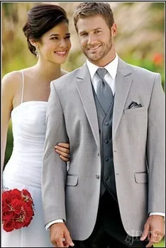 New Arrival Groom Tuxedo Light Grey Groomsmen Notch Lapel Wedding/Dinner Suits Best Man Bridegroom (Jacket+Pants+Tie+Vest) B240
New Arrival Groom Tuxedo Light Grey Groomsmen Notch Lapel Wedding/Dinner Suits Best Man Bridegroom (Jacket+Pants+Tie+Vest) B240