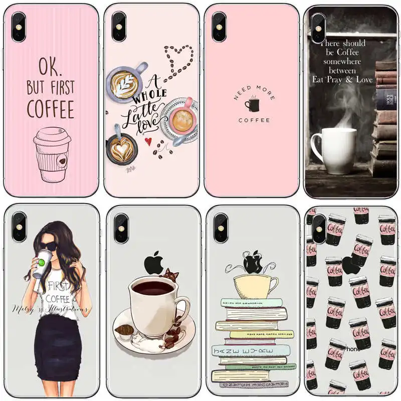 For iphone 7 6 X 5 Case Ok But First Coffee Book Girl silicone Phone Case For iphone XS MAX 7 X 6 6s 6 Plus 6splus 8 8plus
For iphone 7 6 X 5 Case Ok But First Coffee Book Girl silicone Phone Case For iphone XS MAX 7 X 6 6s 6 Plus 6splus 8 8plus