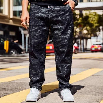 Plus Size 30-42 44 46 Hip Hip Denim Pants Camouflage Men Cargo Pant Streetwear Drawstring Casual Camo Jeans Trousers 2019 Spring
Plus Size 30-42 44 46 Hip Hip Denim Pants Camouflage Men Cargo Pant Streetwear Drawstring Casual Camo Jeans Trousers 2019 Spring