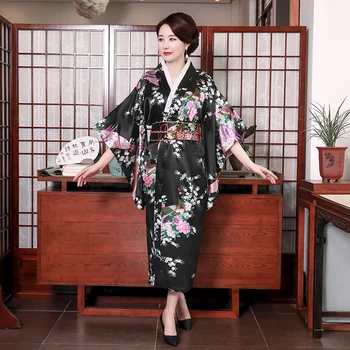 Print Wheel Long Yukata With Obi Novelty Satin Evening Party Dress Sexy Kimono Japanese Style Cosplay Stage Performance Clot
Print Wheel Long Yukata With Obi Novelty Satin Evening Party Dress Sexy Kimono Japanese Style Cosplay Stage Performance Clot