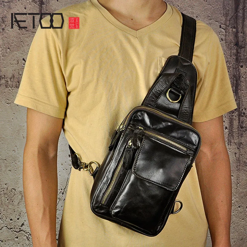 AETOO Brand Bag Men Chest Pack Sling Single Shoulder Strap Pack Bag Leather Travel Bag Men Fashion Handbags Rucksack Chest Bag
AETOO Brand Bag Men Chest Pack Sling Single Shoulder Strap Pack Bag Leather Travel Bag Men Fashion Handbags Rucksack Chest Bag