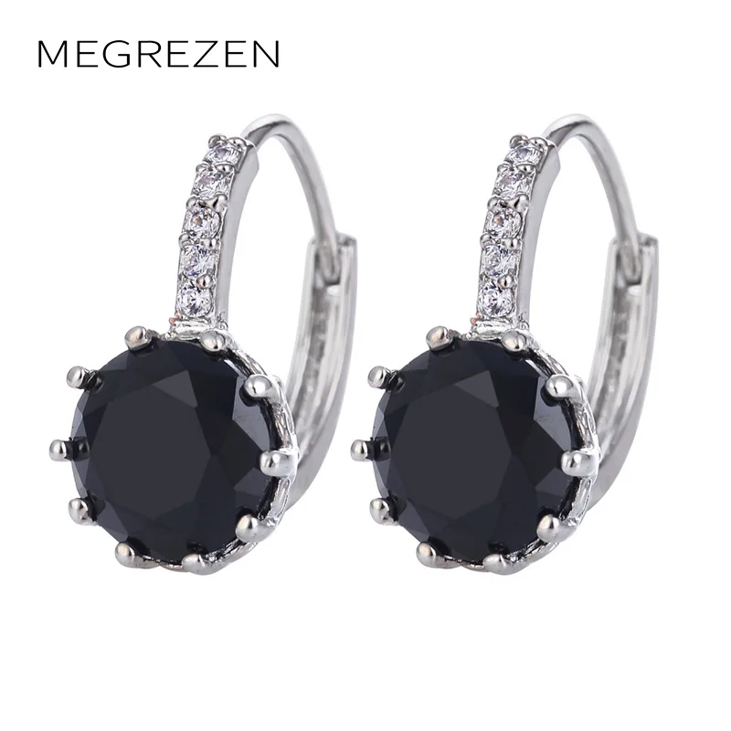 MEGREZEN Silver Vintage Earrings With Black Stones Brinco Blue Crystal Stud Earrings Wholesale Boucles D'Oreilles Noires Ye024-5
MEGREZEN Silver Vintage Earrings With Black Stones Brinco Blue Crystal Stud Earrings Wholesale Boucles D'Oreilles Noires Ye024-5
