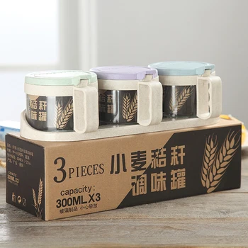 3pcs Glass Kitchen Wheat Straw Airtight Pepper Seasoning Spice Condiment Sugar Cruet Container Box Rack (Random Color)
3pcs Glass Kitchen Wheat Straw Airtight Pepper Seasoning Spice Condiment Sugar Cruet Container Box Rack (Random Color)