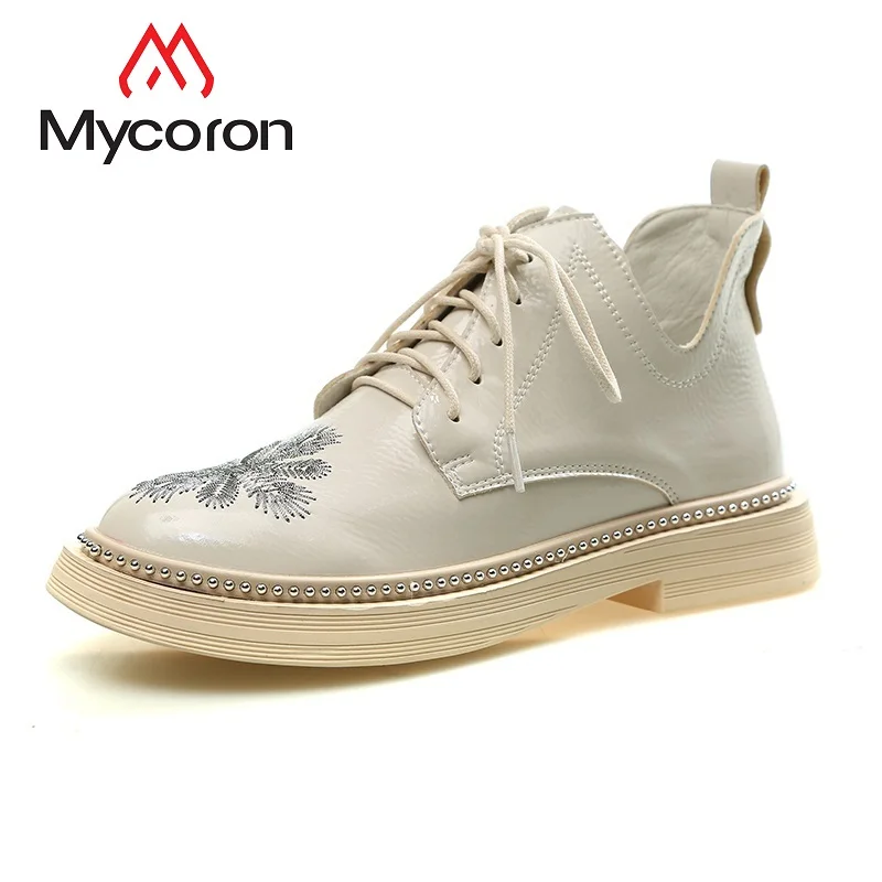 MYCORON 2018 New Handmade Women Boots Luxury Designers Round Toe Lace-Up Leather Shoes Comfortable Casual Boots Sepatu Wanita
MYCORON 2018 New Handmade Women Boots Luxury Designers Round Toe Lace-Up Leather Shoes Comfortable Casual Boots Sepatu Wanita