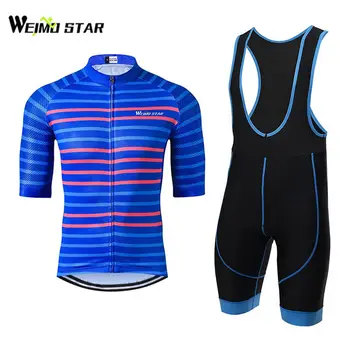 Cycling Jersey WEIMOSTAR Men Bike Jersey Half Sleeve Blue T-Shirt GEL Breathable Pad Bib Shorts Suit Set Quick-Dry
Cycling Jersey WEIMOSTAR Men Bike Jersey Half Sleeve Blue T-Shirt GEL Breathable Pad Bib Shorts Suit Set Quick-Dry