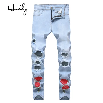 HMILY Men Jeans Casual Spring Summer Straight Slim Fit Hole Flower Pattern Jeans Man Stretch Denim Pants Trousers Classic
HMILY Men Jeans Casual Spring Summer Straight Slim Fit Hole Flower Pattern Jeans Man Stretch Denim Pants Trousers Classic