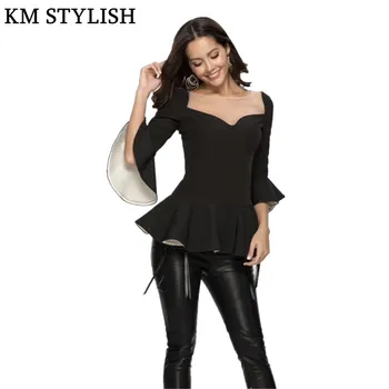 2019 Early Spring New Haute Couture Black Slim Flare Sleeve Mesh Ruffled Tops Women Shirts
2019 Early Spring New Haute Couture Black Slim Flare Sleeve Mesh Ruffled Tops Women Shirts
