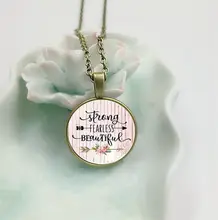 2018 Nieuwe Sterke Huo Yuanjia Mooie Charmante Glas Ketting, Cadeau Aan Moeder, Sterke Vrouw, Onverschrokken Charme, EEN Overlevende.(China)
