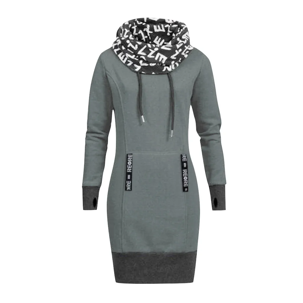 Letter Print Collar Hooded Casual Dress Plus Size Women Long Sleeve Winter Ladies Streetwear Autumn Vintage Vestido Mujer
Letter Print Collar Hooded Casual Dress Plus Size Women Long Sleeve Winter Ladies Streetwear Autumn Vintage Vestido Mujer