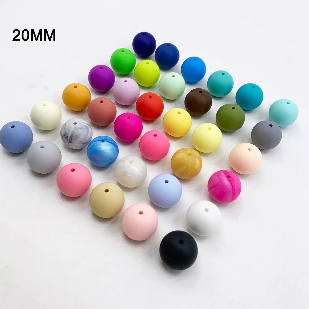 20mm Round Beads Silicone Teething Beads Round Shape Loose Beads Baby Safe Chewing Necklace Baby Nursing
20mm Round Beads Silicone Teething Beads Round Shape Loose Beads Baby Safe Chewing Necklace Baby Nursing