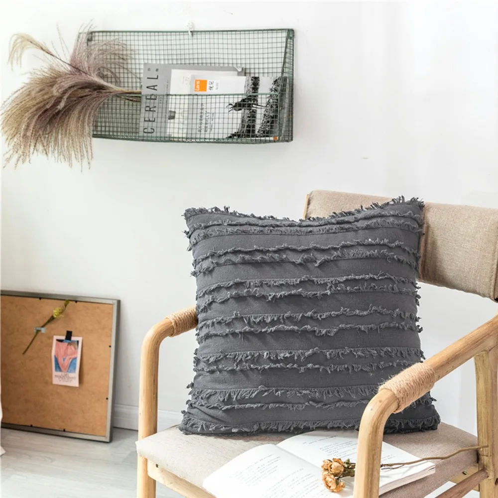 grey pillow covers