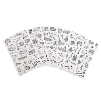 6PCS World Scenic Spots PVC Transparent Stickers Diary Decorative Sticker Set Pocket Sticker School&Office Supplies Stationery
6PCS World Scenic Spots PVC Transparent Stickers Diary Decorative Sticker Set Pocket Sticker School&Office Supplies Stationery