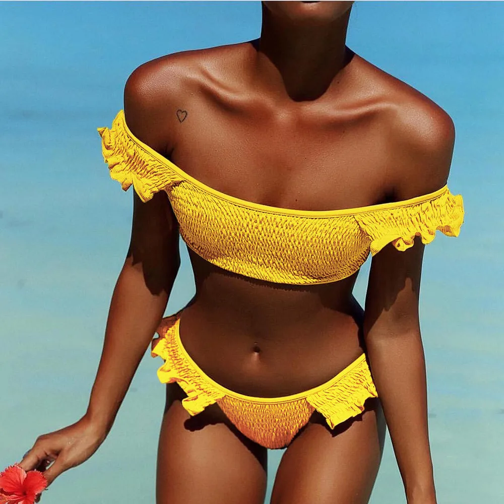 Women Sexy Bikini Women Sexy Folds Ruffles Bikini Set Push-Up Padded Swimwear Swimsuit Beachwear Stroje K Pielowe Damskie
Women Sexy Bikini Women Sexy Folds Ruffles Bikini Set Push-Up Padded Swimwear Swimsuit Beachwear Stroje K Pielowe Damskie