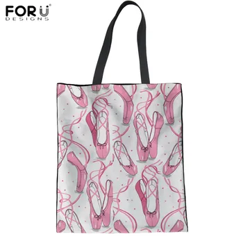 FORUDESIGNS Ballet Shoes Print Pink Handbags Large School Handbag for College Girls Casual Travel Beach Bags Woman Durable Bolsa
FORUDESIGNS Ballet Shoes Print Pink Handbags Large School Handbag for College Girls Casual Travel Beach Bags Woman Durable Bolsa