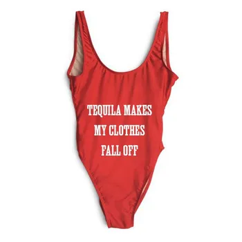 Tequila Makes My Clothes Fall Off Funny Letter One Piece Swimsuit High Waist Swimwear Women Sexy Swim Suit Monokini Bodysuits
Tequila Makes My Clothes Fall Off Funny Letter One Piece Swimsuit High Waist Swimwear Women Sexy Swim Suit Monokini Bodysuits
