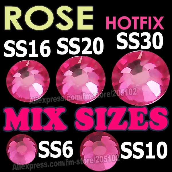 Mix Sizes Rose Red Hot Fix Rhinestones SS6 SS10 SS16 SS20 SS30 Flat Back DMC crystal glitters stones for DIY garment fashion bag
Mix Sizes Rose Red Hot Fix Rhinestones SS6 SS10 SS16 SS20 SS30 Flat Back DMC crystal glitters stones for DIY garment fashion bag