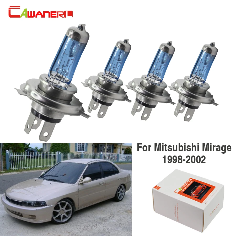 Cawaner For Mitsubishi Mirage 1998-2002 100W H4 Car Halogen Bulb Hi/Lo Warm White 4300K 12V Automotive Headlight Light 4 Pieces
Cawaner For Mitsubishi Mirage 1998-2002 100W H4 Car Halogen Bulb Hi/Lo Warm White 4300K 12V Automotive Headlight Light 4 Pieces