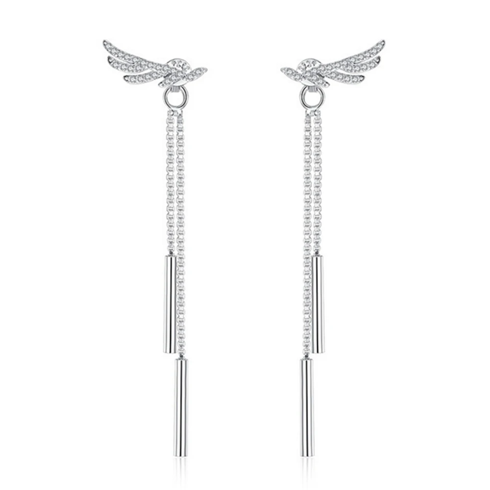 Ladies silver brand jewelry sweet angel wings after a long paragraph temperament earrings tassel hanging silver Drop Earrings
Ladies silver brand jewelry sweet angel wings after a long paragraph temperament earrings tassel hanging silver Drop Earrings