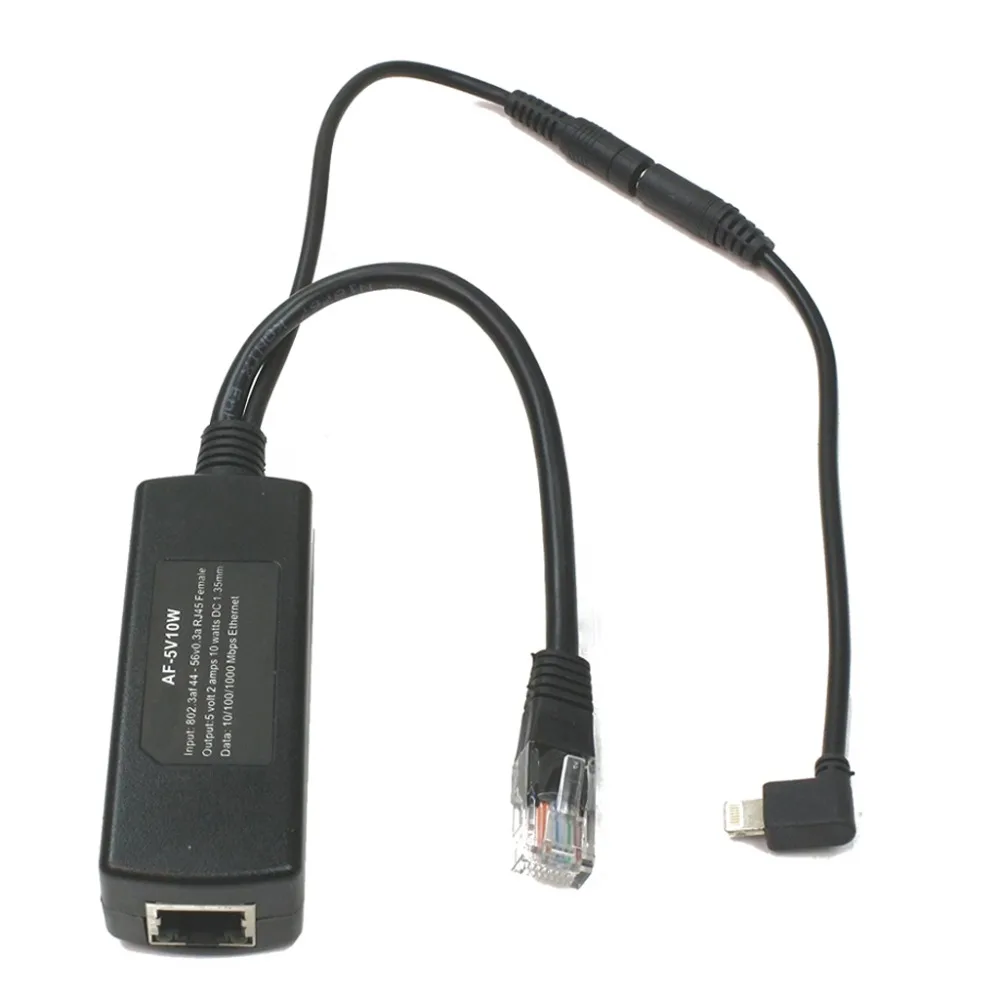 5V10W PoE separator 802.3af POE Splitter with Lightning adapter for any Apple IPads devices powered Up To 100M
5V10W PoE separator 802.3af POE Splitter with Lightning adapter for any Apple IPads devices powered Up To 100M