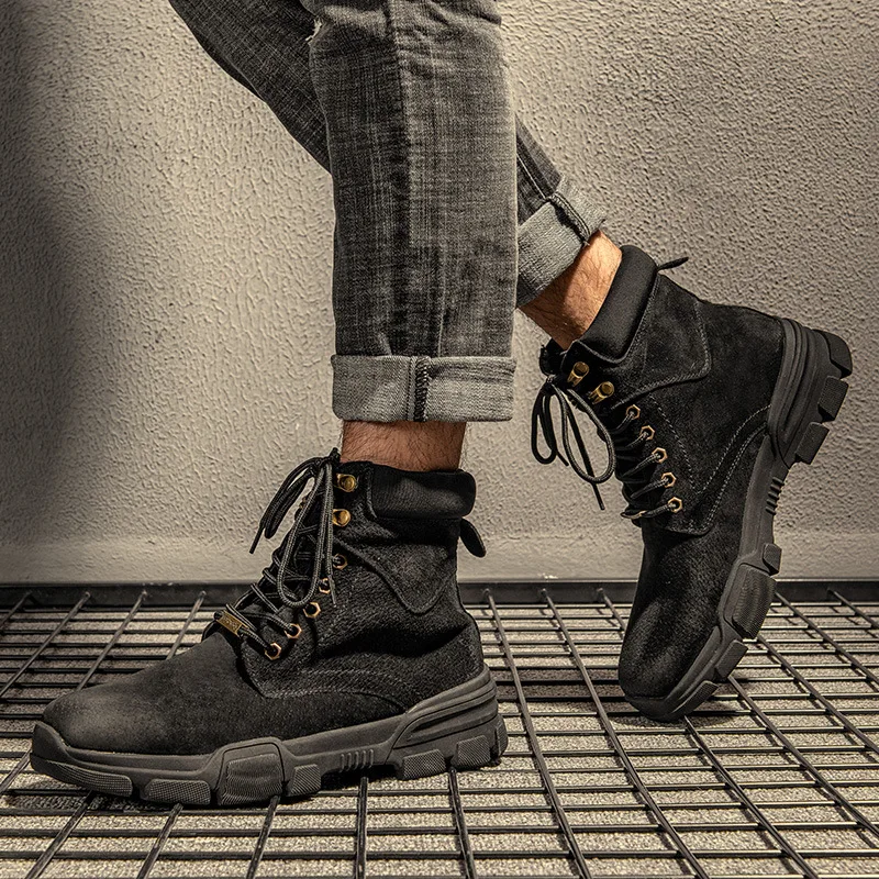 Fall / winter men's high-heeled shoes martin boots men Genuine Leather winter boots men Ankle men shoes
Fall / winter men's high-heeled shoes martin boots men Genuine Leather winter boots men Ankle men shoes