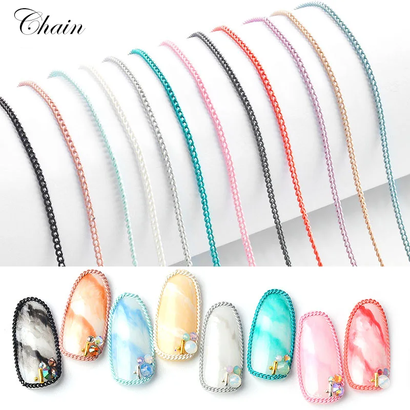 50cm Alloy Chain 3D Nail Decoration Colorful Nail Art Chain Alloy Decoration instagram Hot For Nails Design NLT
50cm Alloy Chain 3D Nail Decoration Colorful Nail Art Chain Alloy Decoration instagram Hot For Nails Design NLT