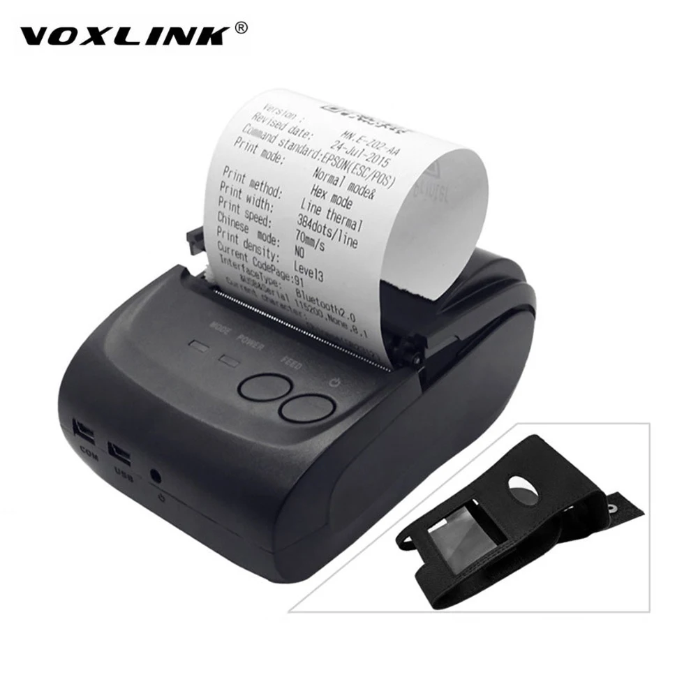 Voxlink мини беспроводной 58 мм портативный Bluetooth термопринтер с крышкой порт USB для IOS