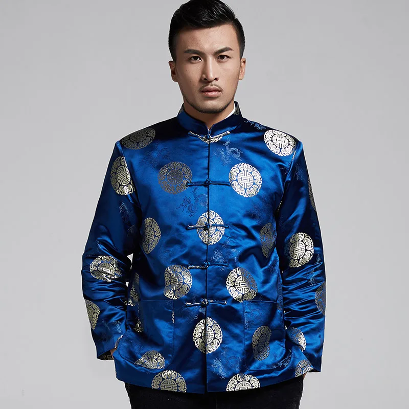 Red Blue Traditional Chinese Men's jacket Long Sleeve tang Tops Pankou Button Kung fu Tai chi Clothing Coat Spring autumn winter
Red Blue Traditional Chinese Men's jacket Long Sleeve tang Tops Pankou Button Kung fu Tai chi Clothing Coat Spring autumn winter