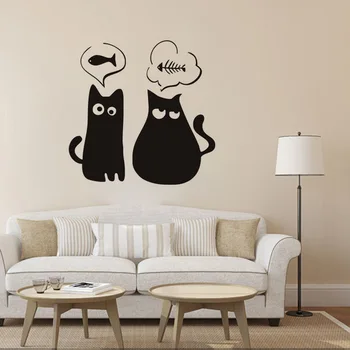 Personality cat want to eat fish vinyl wall decal home decor living room bedroom art wallpaper removable wall stickers
Personality cat want to eat fish vinyl wall decal home decor living room bedroom art wallpaper removable wall stickers