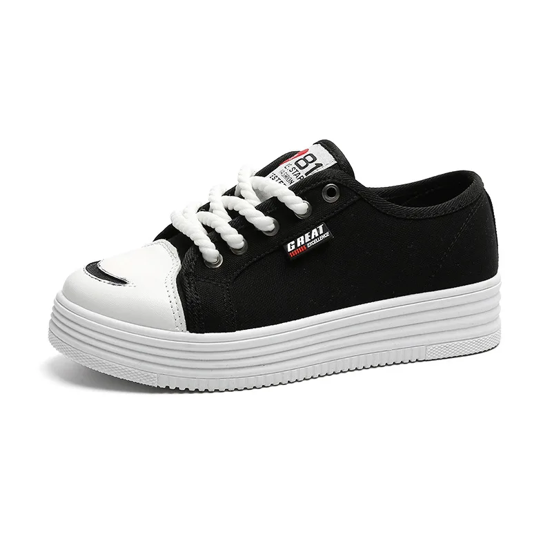 2018 autumn new thick-soled white shoes women's wild casual flat bottom shoes open smile canvas shoes
2018 autumn new thick-soled white shoes women's wild casual flat bottom shoes open smile canvas shoes