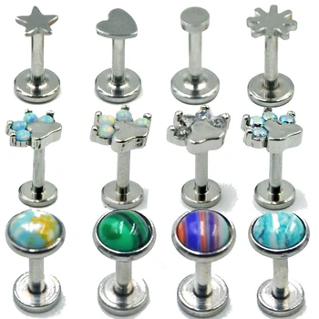 1Pcs Itnernal Threaded Natural Stone Opal Labret Monroe Lip Stud Ear Piercing Cartilage Tragus Helix Earring 16g Piercing Ring
1Pcs Itnernal Threaded Natural Stone Opal Labret Monroe Lip Stud Ear Piercing Cartilage Tragus Helix Earring 16g Piercing Ring